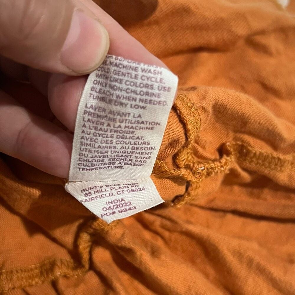Burt’s Bees‎ Baby Orange & White Organic Cotton Tunic Top - Size 12 Months - Picture 5 of 5